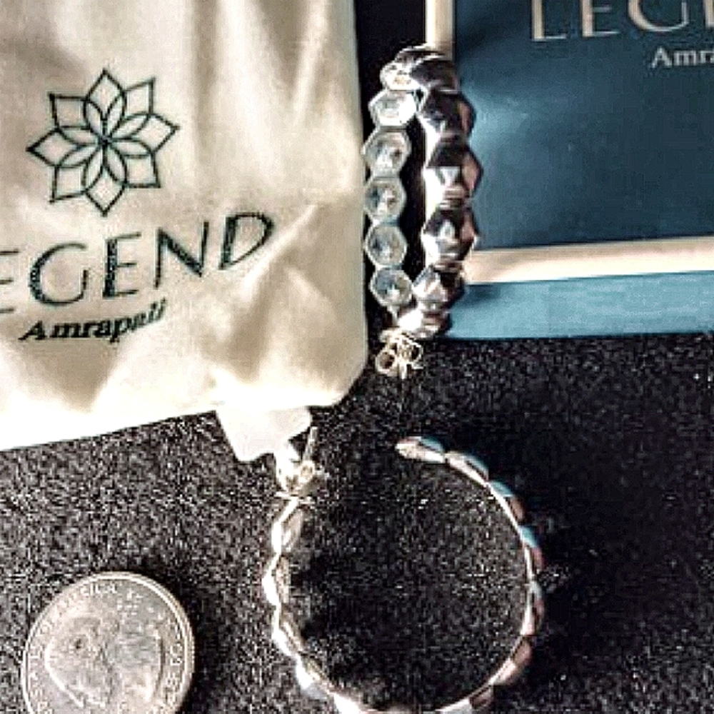 Sterling Silver Designer Hoop Pierced Earrings